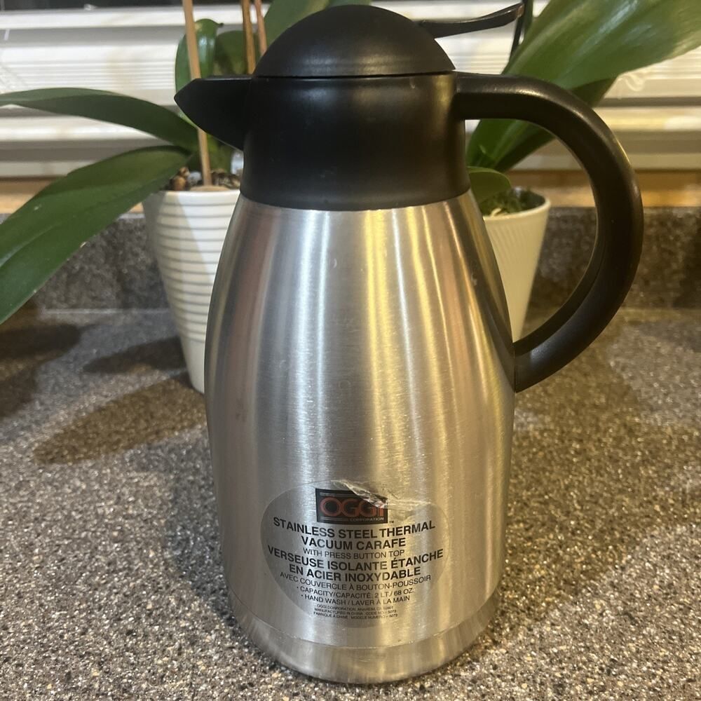 OGGI Catalina thermal vacuum carafe, stainless steel, 2 L 68oz